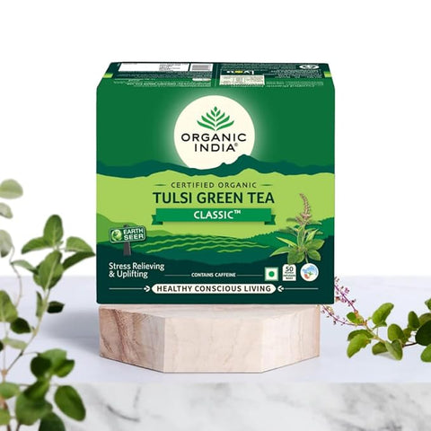 Green tea blend with vibrant green color for a rejuvenating experience.