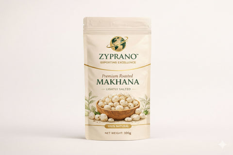 Makhana product packaging with high-quality design for better visibility.