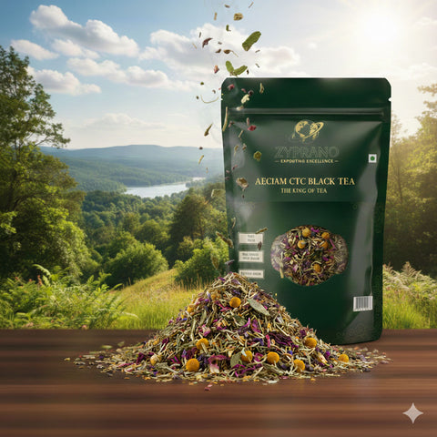 Special blended tea highlighting rich flavors and high-quality ingredients.