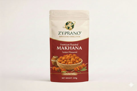 Tandoori flavoured makhana with rich spices for a bold snack.